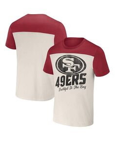Мужская футболка Nfl X Darius Rucker Collection By Cream San Francisco 49ers с цветными блоками Fanatics, тан/бежевый