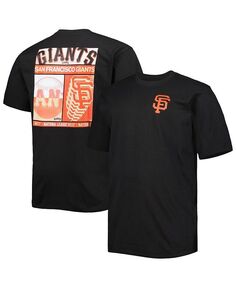 Мужская черная двусторонняя футболка San Francisco Giants Big and Tall Profile, черный