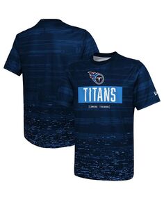 Мужская темно-синяя футболка Tennessee Titans Joint Authentic Sweep New Era, синий