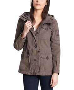 Женская куртка в стиле милитари с капюшоном Levi&apos;s, серый Levis