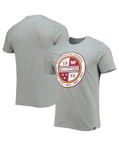 Мужская серая футболка Washington Commanders Imprint Super Rival &apos;47 &apos;47 Brand, серый
