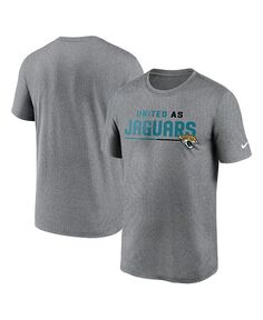 Мужская футболка Heather Grey Jacksonville Jaguars Legend Team Shoutout Performance Nike, серый