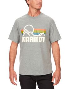 Мужская футболка с короткими рукавами и графическим логотипом Coastal Marmot, цвет Charcoal Heather