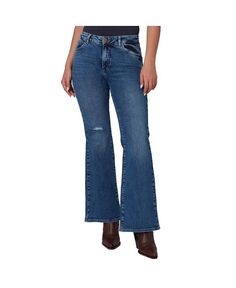 Женские расклешенные джинсы BRADLY-DIS со средней посадкой Lola Jeans, синий