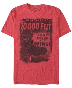 Мужская футболка с короткими рукавами Twilight Zone CBS «Кошмар на 20000 футов» Fifth Sun, красный