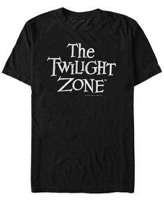 Мужская футболка Twilight Zone CBS с короткими рукавами и рваным логотипом Fifth Sun, черный