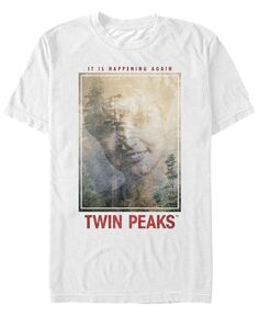 Мужская футболка с короткими рукавами «Твин Пикс» «Это происходит снова» Fifth Sun, белый