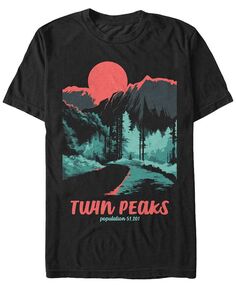 Мужская футболка в тон поп-парка Twin Peaks с короткими рукавами Fifth Sun, черный