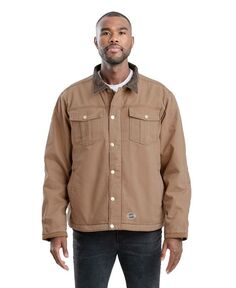 Мужская винтажная стираная рабочая куртка на подкладке из шерпы, большая &amp; Высокий Berne, цвет Driftwood