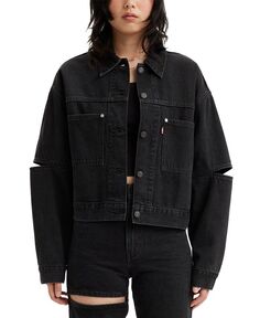 Женская куртка дальнобойщика с разрезными рукавами в стиле 90-х годов Levi&apos;s, черный Levis