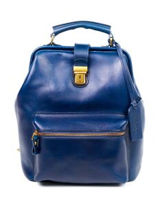 Женский докторский рюкзак из натуральной кожи OLD TREND, цвет Navy