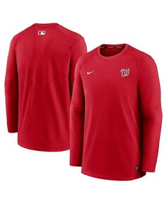 Мужская красная футболка с длинным рукавом и логотипом Washington Nationals Authentic Collection Performance Nike, красный