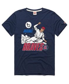 Мужская темно-синяя футболка Atlanta Braves Tri-Blend x Topps Homage, синий