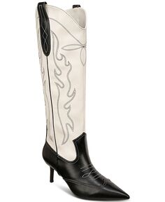 Женские ковбойские сапоги Hayleigh на среднем каблуке I.N.C. International Concepts, цвет Black/Bone Smooth
