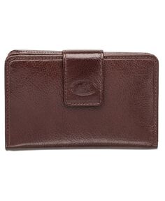 Кошелек Equestrian-2 Collection RFID Secure среднего размера с клатчем Mancini, коричневый