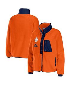 Женская оранжевая куртка с длинными кнопками Denver Broncos из флиса реглан WEAR by Erin Andrews, оранжевый