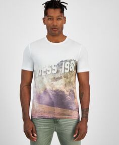 Мужская футболка с рисунком гор GUESS, белый