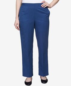 Женские короткие брюки классического кроя Chelsea Market без застежки Alfred Dunner, синий
