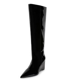 Женские очень широкие ботинки Lela с острым носком - увеличенные размеры 10–14 SMASH Shoes, черный