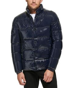 Мужская стеганая водостойкая куртка-пуховик Calvin Klein, синий