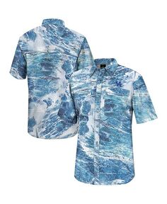 Мужская синяя рубашка для рыбалки на пуговицах Realtree Aspect Charter Kentucky Wildcats Colosseum, синий