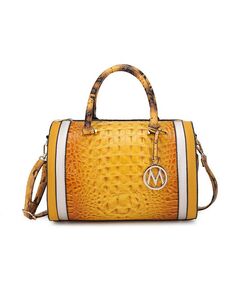 Eleanor Женская сумка-саквояж с тиснением под крокодила MKF Collection, желтый