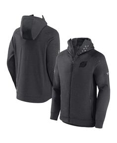 Мужская брендовая куртка с капюшоном на молнии во всю длину New Jersey Devils Authentic Pro Road Tech темно-серого цвета Fanatics, серый