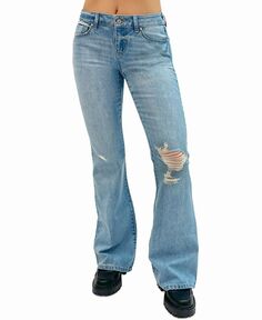 Женские расклешенные джинсы с низкой посадкой Rewash, синий