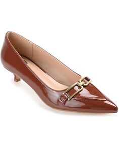 Женские туфли на каблуке Руми Journee Collection, коричневый