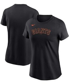 Черная женская футболка с надписью San Francisco Giants Nike, черный