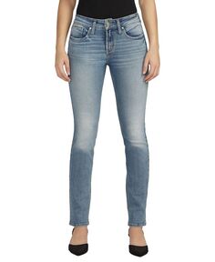 Женские прямые джинсы Suki со средней посадкой и пышным кроем Silver Jeans Co., цвет Indigo