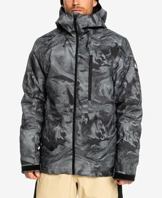 Мужская куртка Snow Mission с принтом Quiksilver, цвет Resin Tint True Black