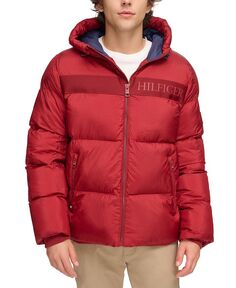 Tommy Hilfger - новая мужская куртка-пуховик с логотипом Ghost Tommy Hilfiger, красный