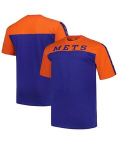 Мужская оранжевая трикотажная футболка Royal New York Mets с большой и высокой кокеткой Profile, оранжевый
