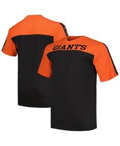 Мужская оранжево-черная вязаная футболка San Francisco Giants Big and Tall с кокеткой Profile, оранжевый