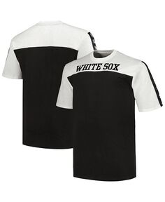 Мужская бело-черная трикотажная футболка Chicago White Sox с большой и высокой кокеткой Profile, белый