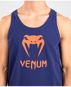 Мужская классическая майка на бретелях Venum, цвет Navy blue/orange