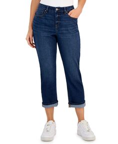 Женские джинсы-капри с пышной посадкой со средней посадкой Style &amp; Co, цвет Blue Lapis