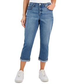 Женские джинсы-капри с пышной посадкой со средней посадкой Style &amp; Co, цвет Overland