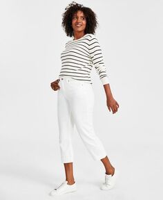 Женские джинсы-капри с пышной посадкой со средней посадкой Style &amp; Co, белый