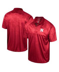 Мужская рубашка-поло реглан Scarlet Nebraska Huskers Honeycomb Colosseum, красный