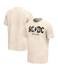 Мужской загар AC, DC Приблиз. футболка 1973 года с мытым рисунком Philcos, тан/бежевый