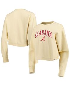 Женский кремовый свитшот Alabama Crimson Tide Classic Campus Corded Timber League Collegiate Wear, слоновая кость/кремовый