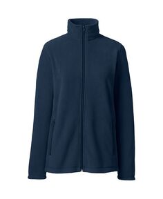 Женская флисовая куртка средней плотности с молнией во всю длину Lands&apos; End, цвет Classic navy
