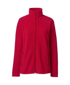 Женская флисовая куртка средней плотности с молнией во всю длину Lands&apos; End, красный