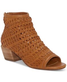 Женские тканые босоножки на каблуке с открытым носком Mofira Lucky Brand, цвет Tan Leather