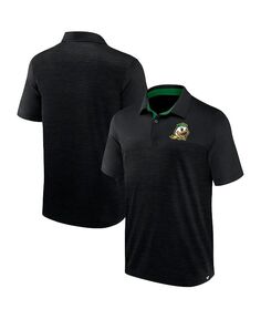 Мужская классическая рубашка-поло Homefield с фирменным логотипом Heather Black Oregon Ducks Fanatics, черный
