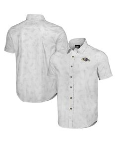 Мужская тканая рубашка на пуговицах с короткими рукавами из коллекции White Baltimore Ravens NFL x Darius Rucker Collection Fanatics, белый