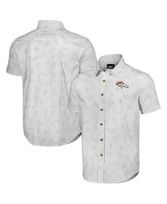 Мужская тканая рубашка на пуговицах с короткими рукавами из коллекции NFL x Darius Rucker от White Denver Broncos Fanatics, белый
