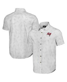 Мужская тканая рубашка на пуговицах с короткими рукавами из коллекции NFL x Darius Rucker от White Tampa Bay Buccaneers Fanatics, белый